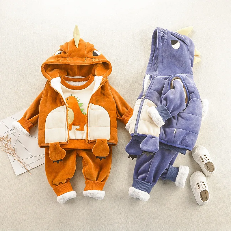 Комплект зимней одежды для мальчиков и девочек 0-4 лет 2019 Повседневный теплый