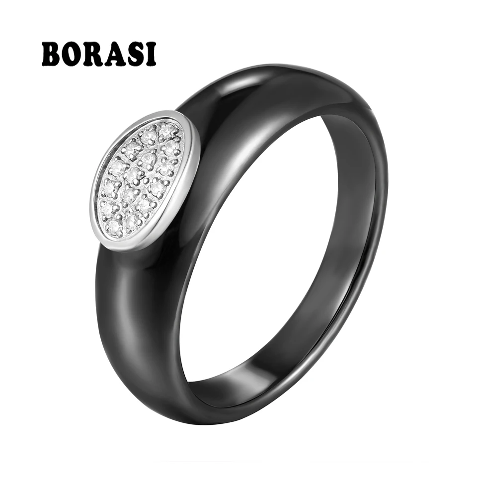 Новое керамическое кольцо 7 мм модное изысканное из циркония для женщин