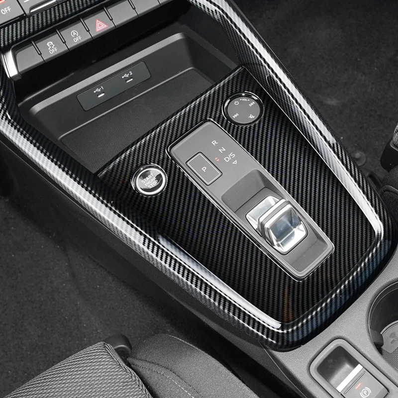 

Carbon Fiber Car Center Console Gear Shift Frame Decoration Cover Trim Car Styling Interior Accessories for Audi A3 2021