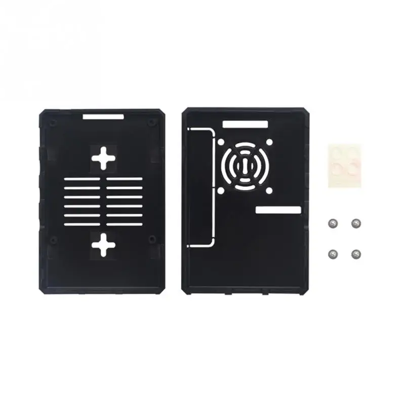 

For Raspberry Pi 4 Housing Ports Interfaces Compact Demo Board Protective ABS Case Durable Parts With Cooling Fan Accessories