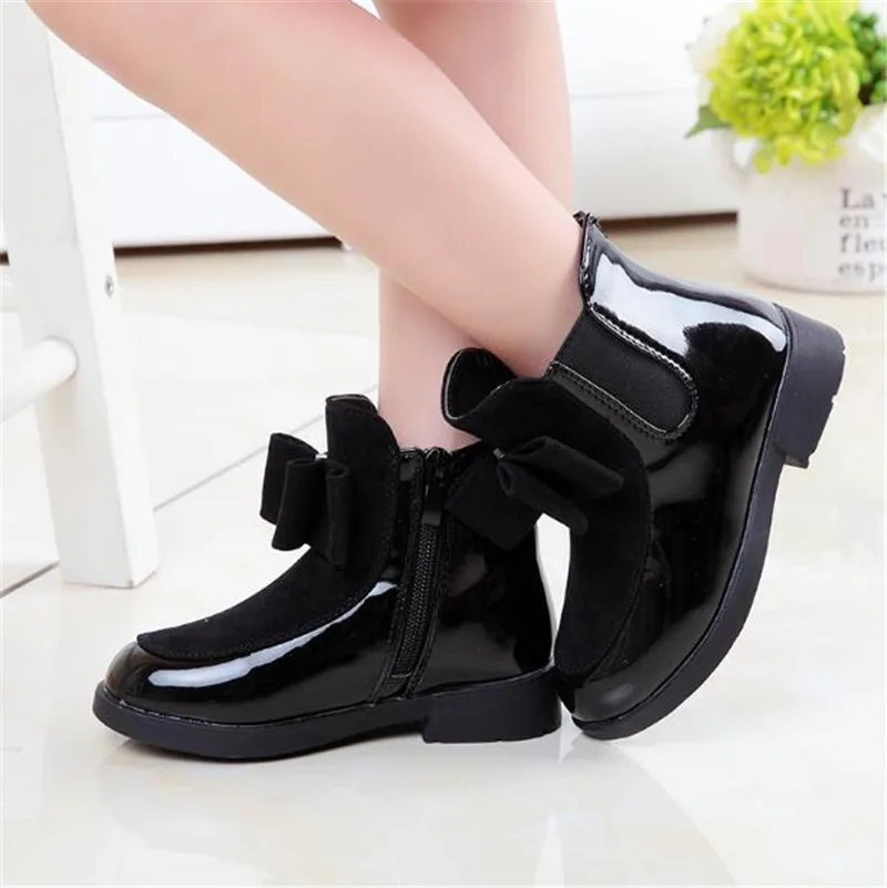 Weoneit/новые модные ботинки для девочек сезон осень зима детская обувь на плоской