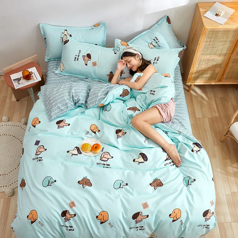 

Модный текстильный чехол с пододеяльником, чехол для подушки, простыня, двухстороннее одеяло, чехол для подушки, чехол, одеяло большого разм...