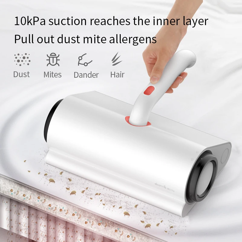 

Deerma 10KPa Hand-held Mite Removal Instrument Triple Filter White Bed Vacuum Cleaner CM300 Washable Filter For Easy Carrying