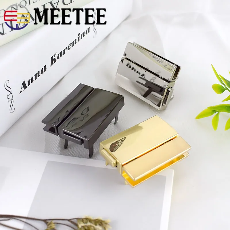 Meetee 38x29 мм прямоугольные металлические нажимные замки женская сумка пружинный замок защелки декоративные застежки застежка DIY аксессуары