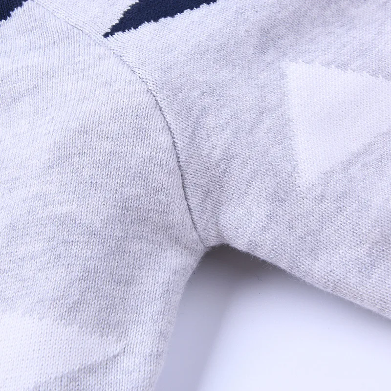 Осенне зимний Кардиган для маленьких мальчиков свитера с V образным вырезом топы