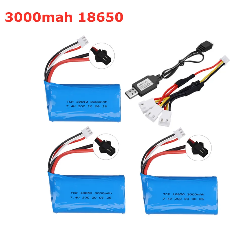 2s 74 v 1500mah 2200mah 3000mah 18650 lipo батарея для wpl mn99s d90 u12a s033g q1 h101 р