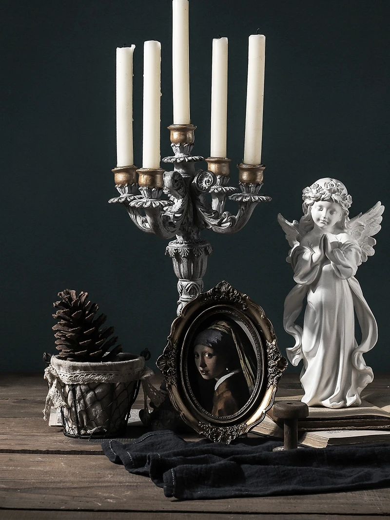 Американский Ретро Подсвечники Смола Подсвечник креативный винтажный барный