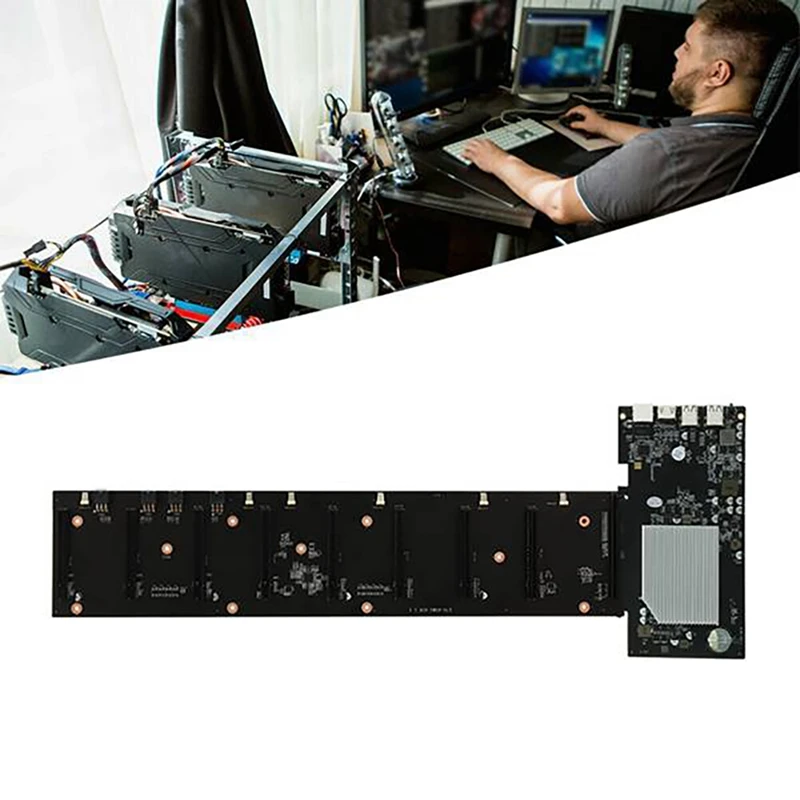 Оригинальная материнская плата для майнинга BTC 8xpcie X16 слот графической карты 67 мм