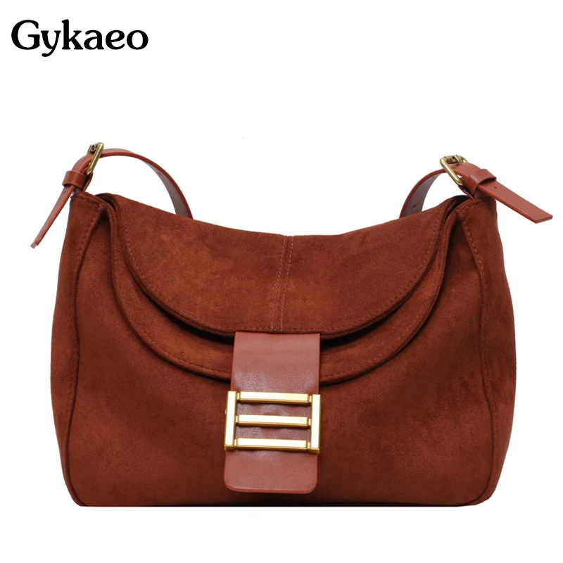 

Роскошные дамские сумочки Gykaeo, дизайнерская маленькая сумка на плечо, повседневный мессенджер из мягкой кожи в стиле ретро для девушек, кро...