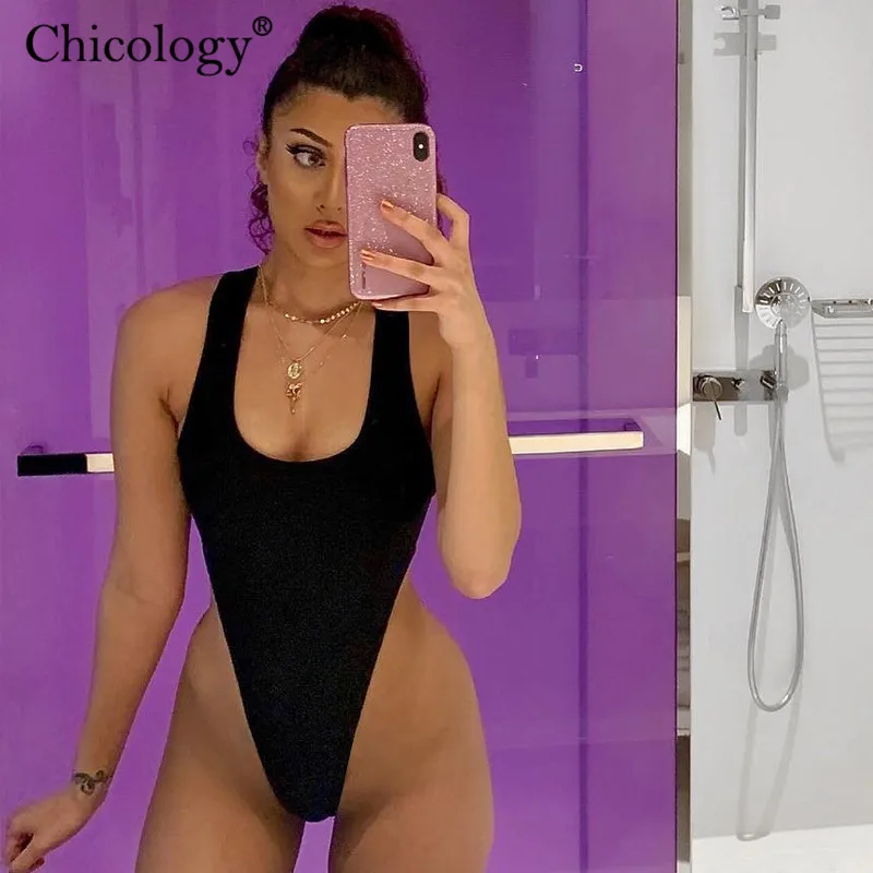 Chicology ребристые сексуальное боди для женщин без рукавов клубный Женский