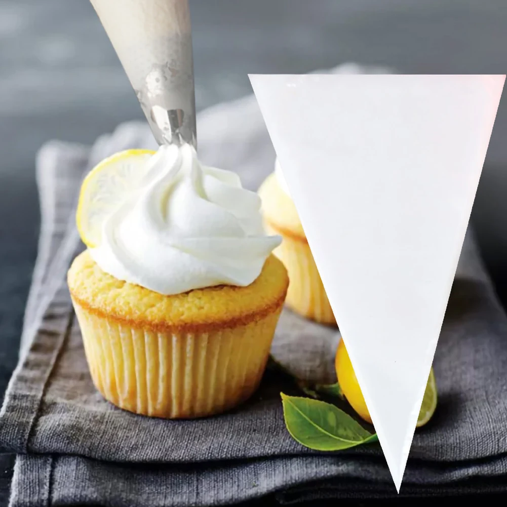 

100Pcs/Set Transparent PE Disposable Icing Piping Bag Cake Pastry Piping Tips Bag Decorating Tools