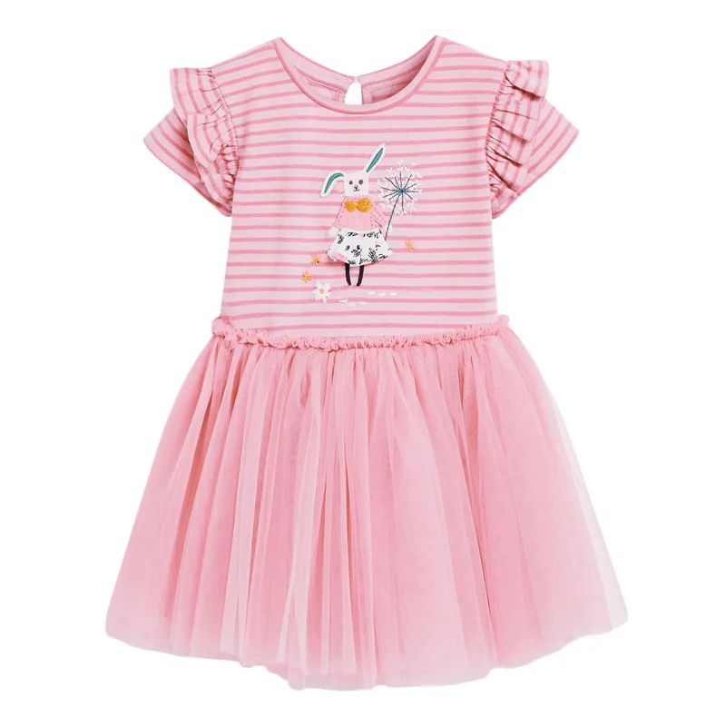 

Summer Baby Girl Clothes Patchwork Party Cotton Bunny Birthday Gauze Vestido Princess Tulle Dress for Kids 2 3 4 5 6 7 Years