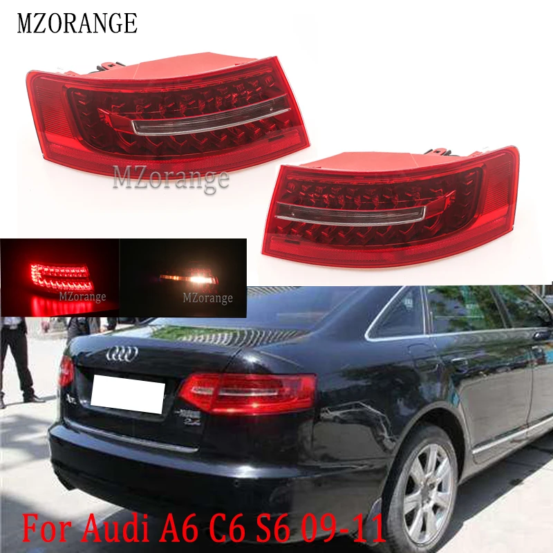 MZORANGE снаружи светильник светодиодный задний фонарь в сборе для Audi A6 C6 S6 Quattro RS6 для салона Sedan 2009-2011 4F5945095J 4F5945096J