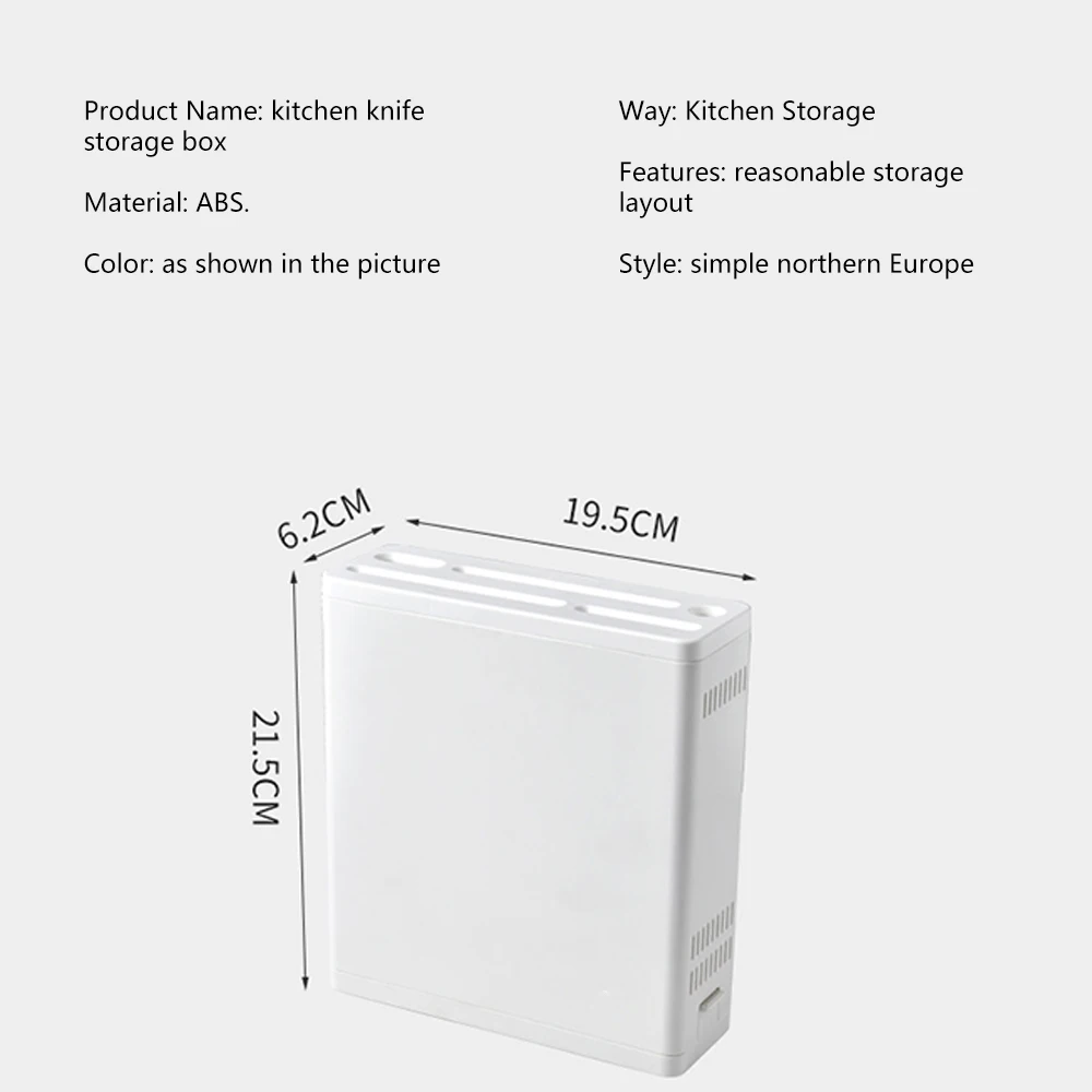 

Kitchen Knife Storage Rack Household Multifunctional Shelf Plastic Knife Holder Chopstick Holder 2in1 Creative Knife Holder