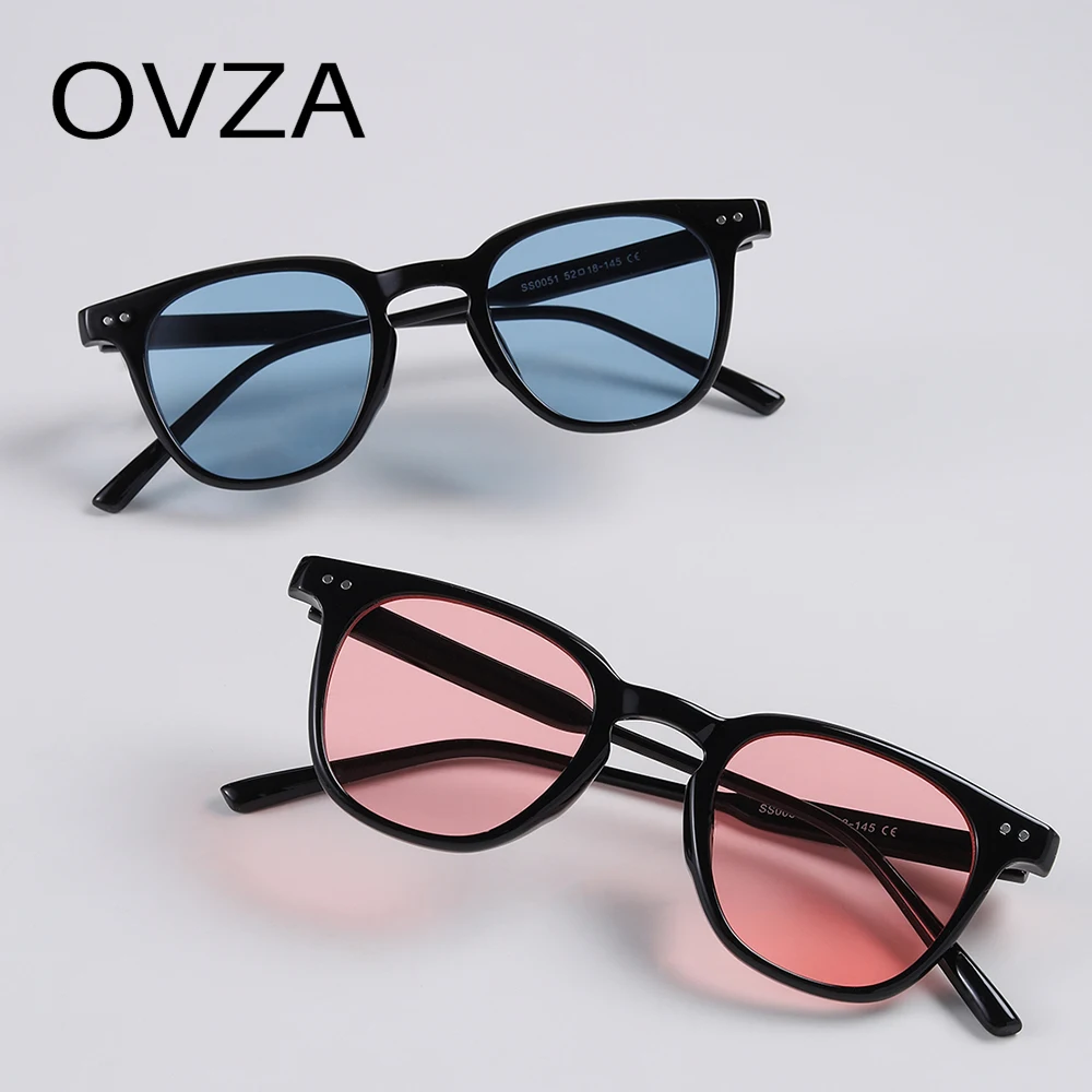 Солнцезащитные очки OVZA мужские прямоугольные в стиле ретро с цветными линзами