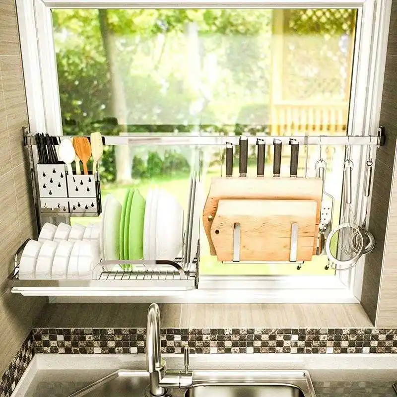 

Organizadores De And Storage Mutfak Keuken Stainless Steel Cocina Organizador Cuisine Rack Cozinha Kitchen Organizer