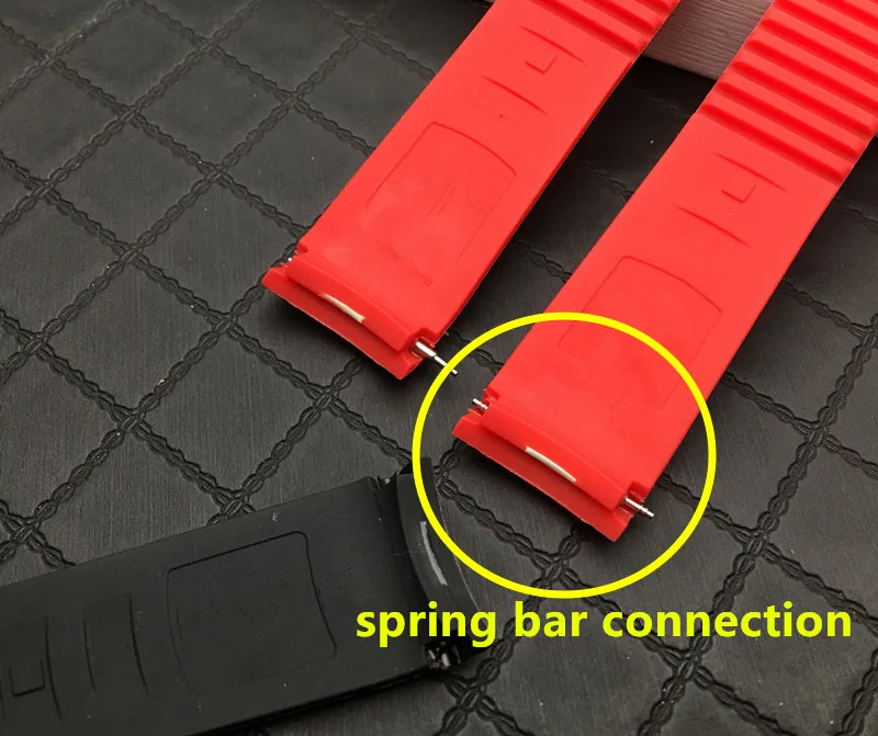 21 мм черный коричневый синий красный оранжевый серый зеленый резиновый ремешок