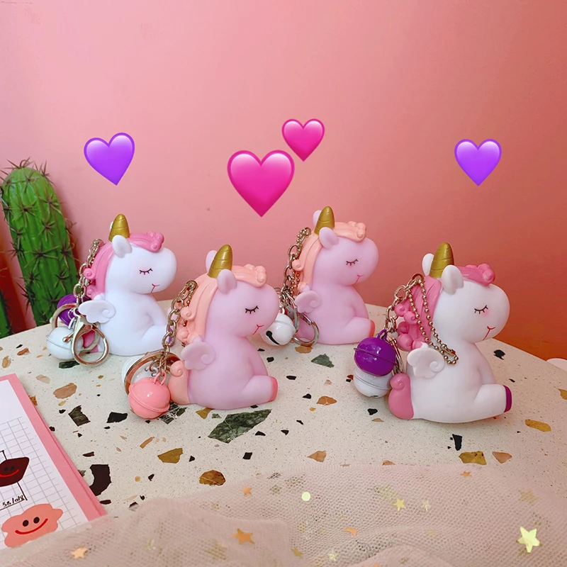 Ins Dream прекрасный пони мягкая резиновая кукла Ключ Пряжка озвученная девушка