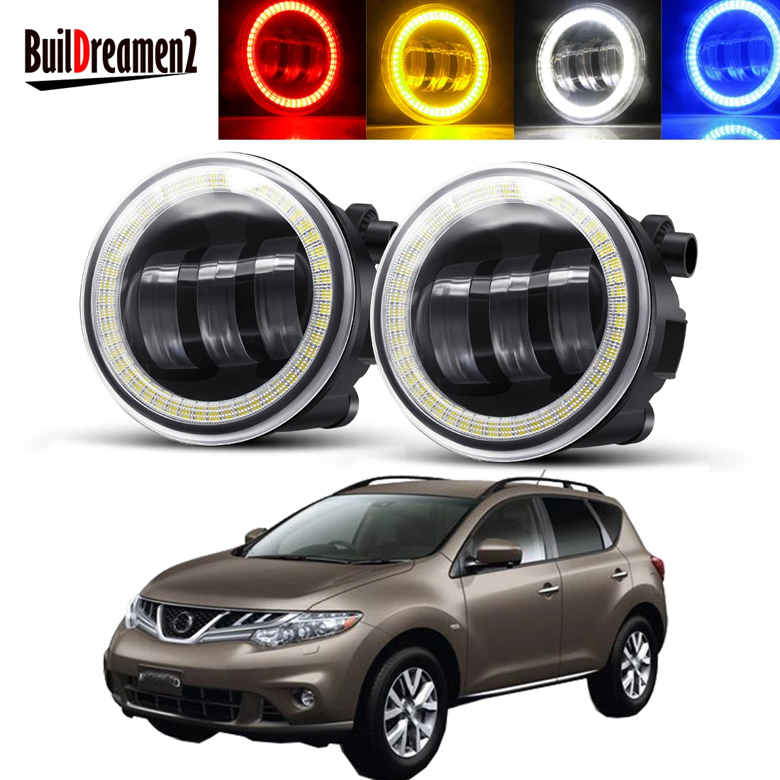 2 X Противотуманные фары Angel Eye в сборе для Nissan Murano II (Z51) 2008-2014 Автомобильные