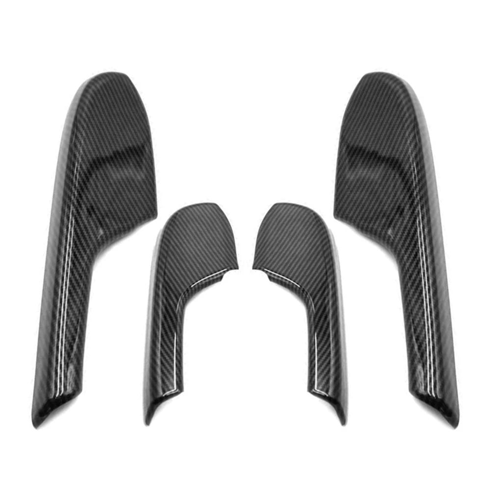 4 sztuki Włókno węglowe Wewnętrzny podłokietnik drzwi wewnętrznych samochodu Pokrywa ABS Dekoracja do Hondy Civic 2016 2017 2018 2019 2020