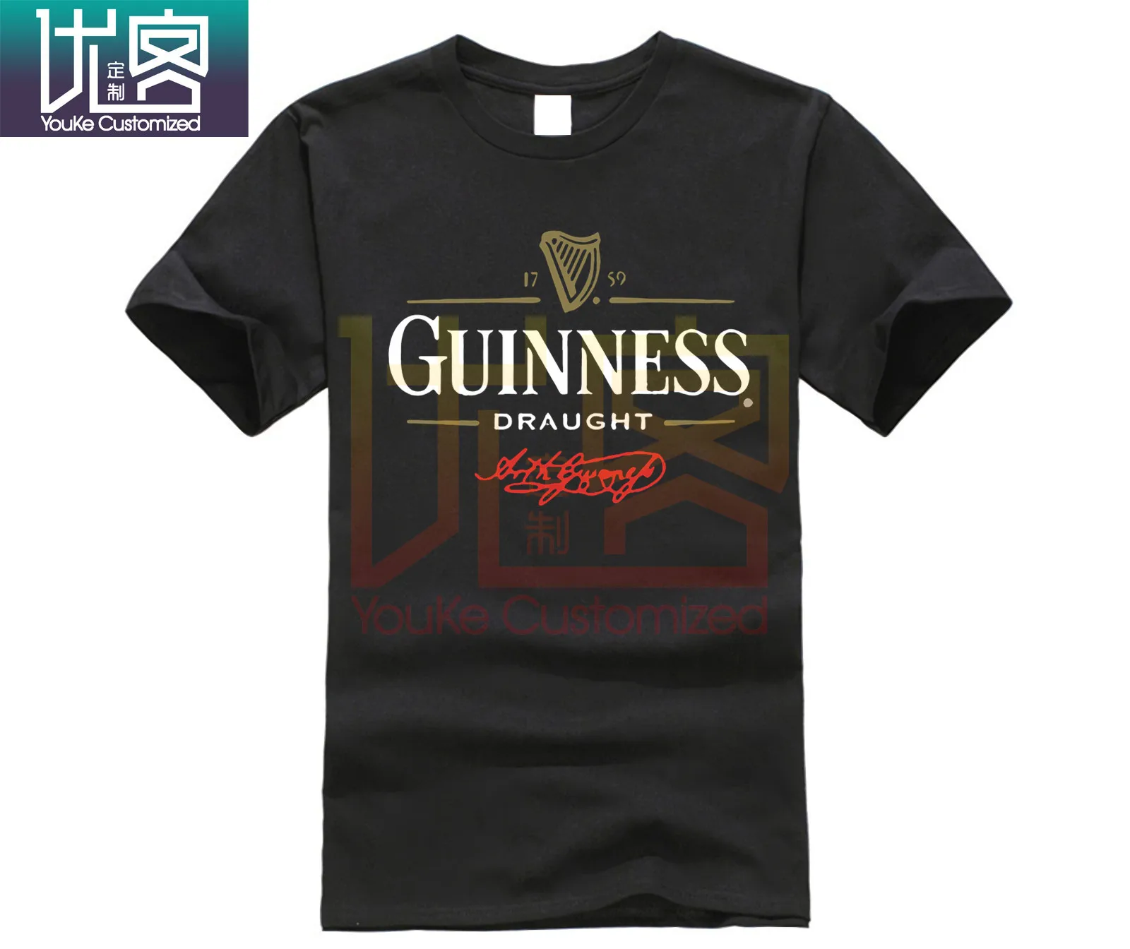 Мужские футболки Guinness Extra Stout Beer Sign мужские с принтом большие размеры 4XL