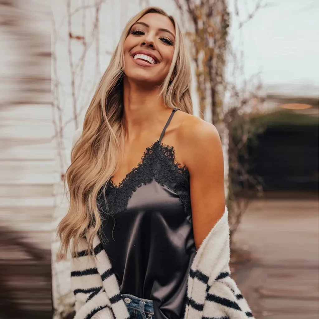 Съемный нагрудный жилет с кружевными вставками одноцветные майки топы