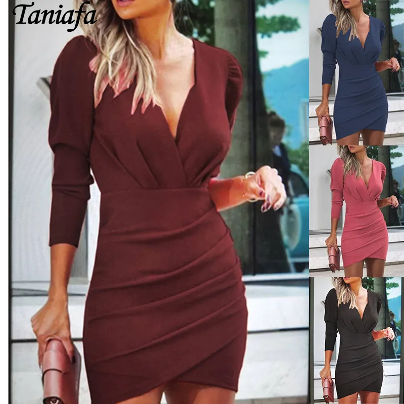 Женские Элегантные однотонные Цвет свитер с треугольным вырезом и длинными