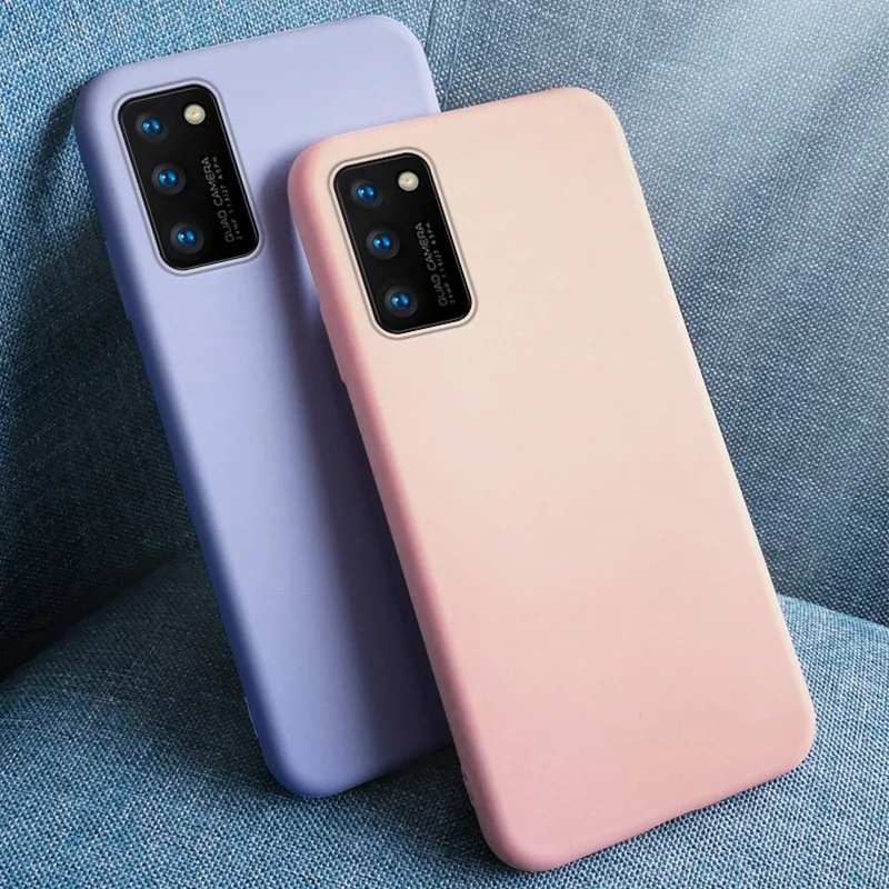 Приятный для кожи чехол Huawei Honor V30 жидкий силиконовый Pro тонкий мягкий из