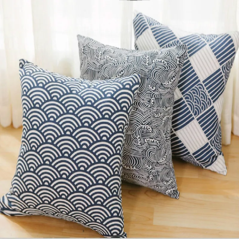 

Ethnic style pillowcase sofa cushion pillowcase jacquard cotton linen cushion coreless pillowcase Without core pillow covers