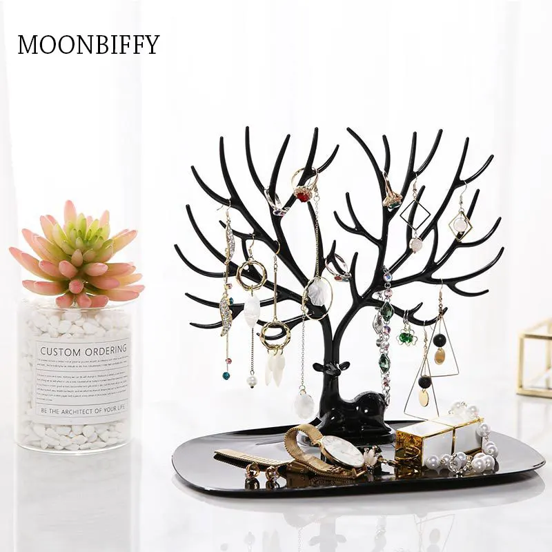 

1PCS little Deer Jewelry Stand Display Jewelry Tray Tree Earring Holder Necklace Ring Pendant Bracelet Display Storage Racks
