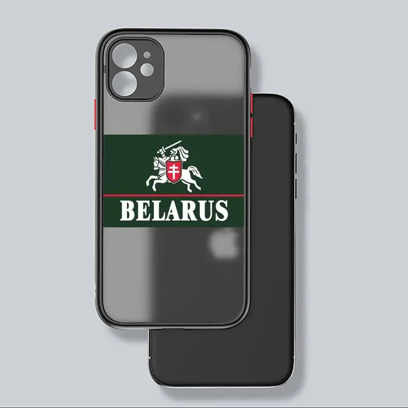 

Republic Belarus National flag Phone Case For iphone 12 11 8 7 plus mini x xs xr pro max matte transparent cover
