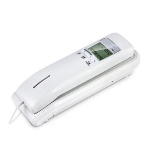 trimline corded phone with dual lcd display caller id dual systems adjustable ringtone volume desk wall telephone for home free global shipping
