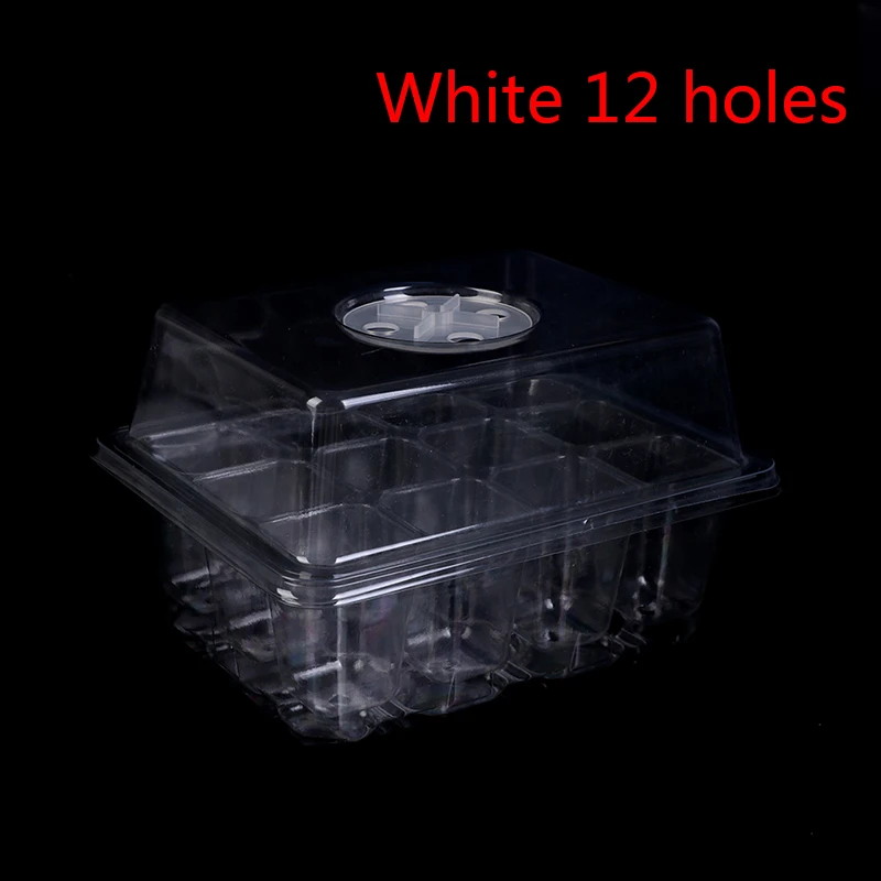 

6/12 Plastic Nursery Pots Planting Seed Tray Kit Plant Germination Box with Dome and Base Garden Grow Box Gardening Supplies