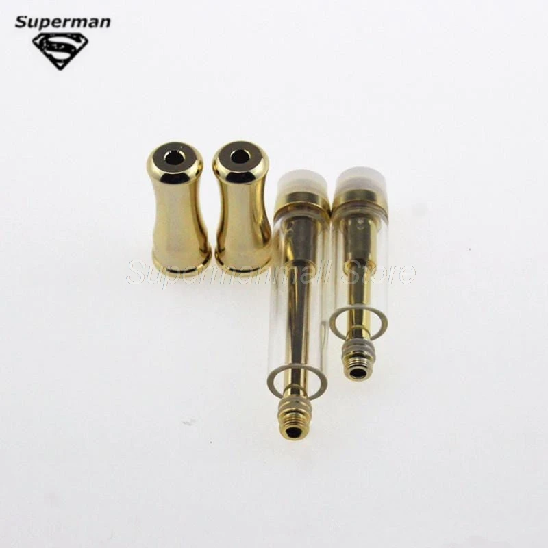 

For Golden 0.5ML TANK Pyrex Cartridges Glass Tube Thick Oil Vaporizer VS Ccll CBD Tank