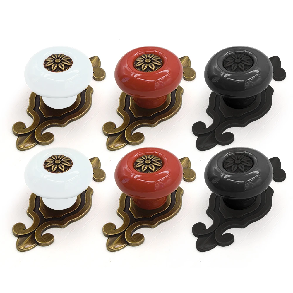2Pcs/set Ceramic Metal Drawer Cabinet Wardrobe Cupboard Door Knobs Furniture Handles Home DIY | Инструменты