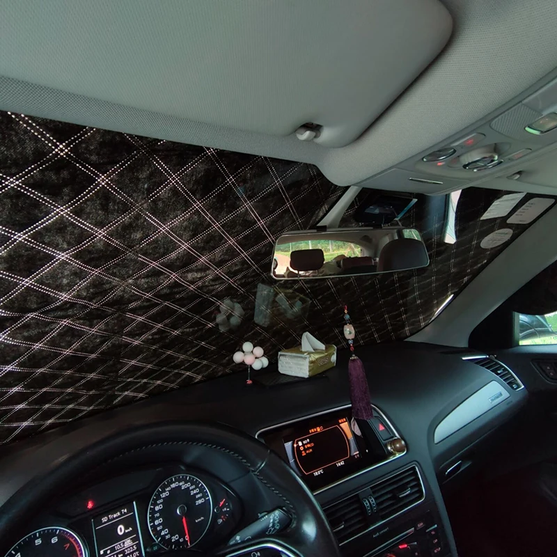 

Car Windshield Cover Thick Aluminized Film Snowboard Front Window Anti-Frost And Sun-Shading Dual-Purpose Protection Board