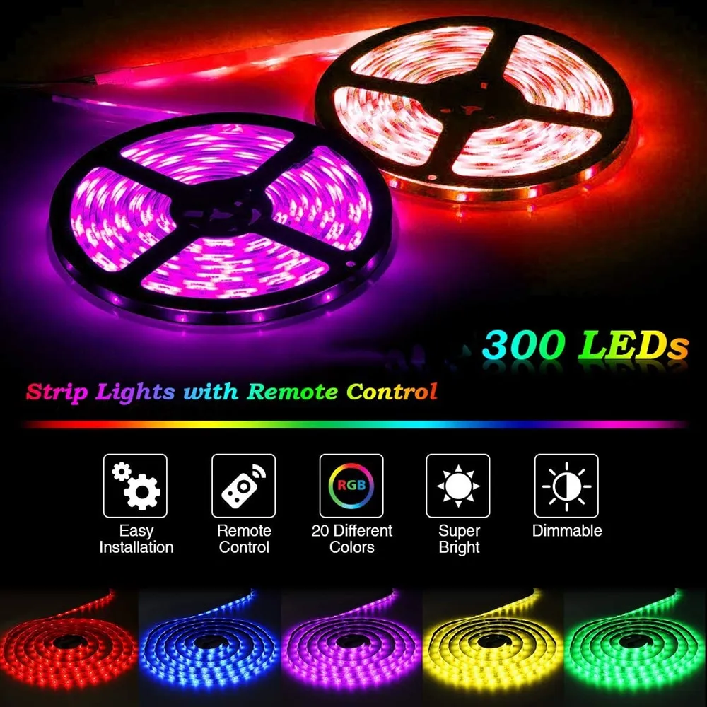 Светодиодсветильник лента 5050 с 44 кнопками Светодиодная RGB SMD 12 В постоянного тока
