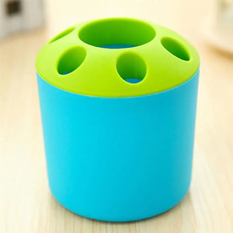 

Porous Toothbrush Holder Toothpaste Holder Couples Toothbrush Tube Desktop Pen Block Home Office Pen Holder Storage Bucket