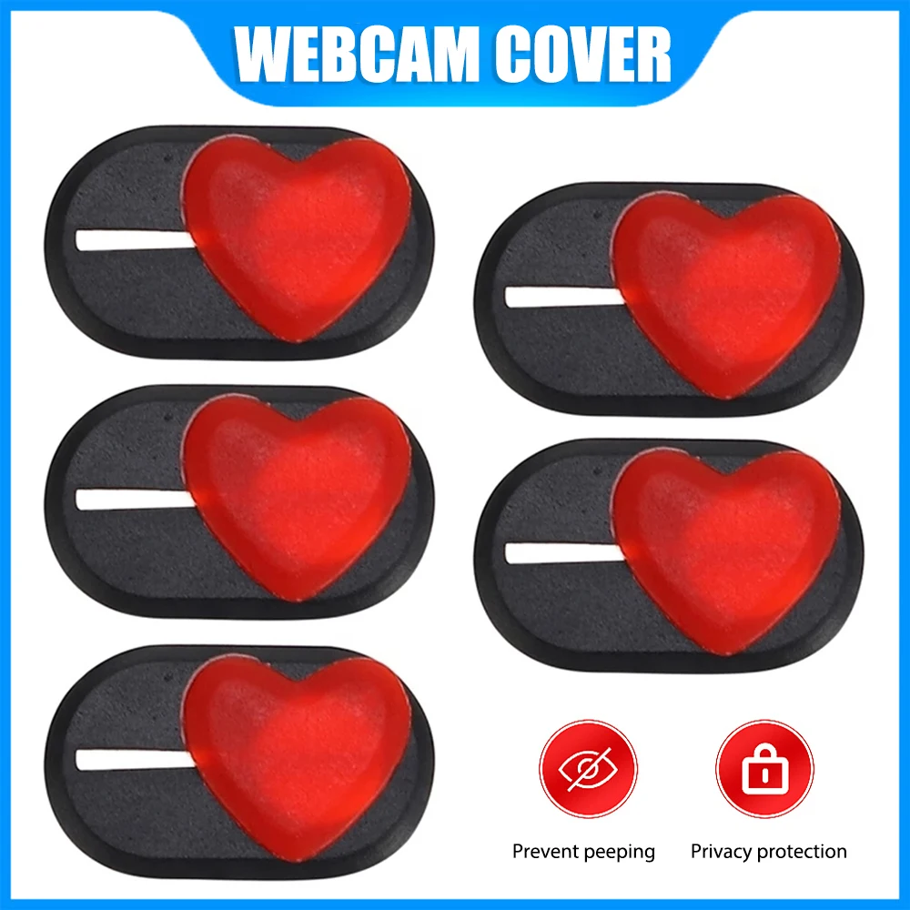 

Набор крышек для веб-камеры, 5 шт., защитный чехол с узором в виде сердца, универсальные защитные наклейки для веб-камеры, ноутбука, камеры, те...