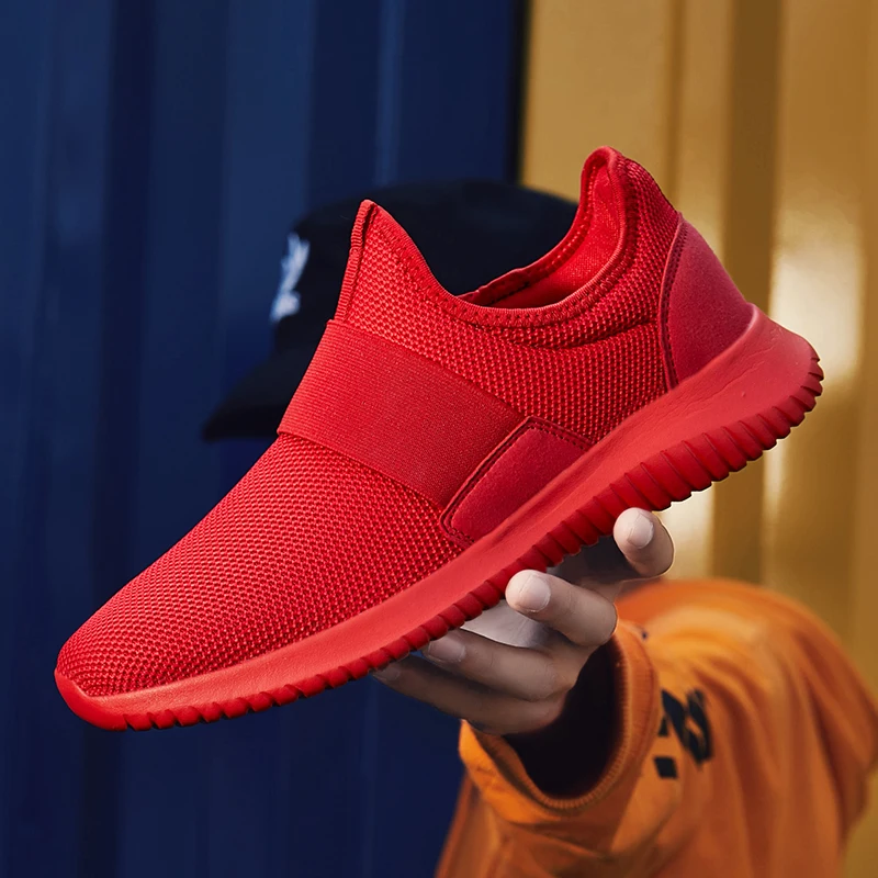 Кроссовки мужские летающие дышащие мягкая подошва красные весна 2021| |