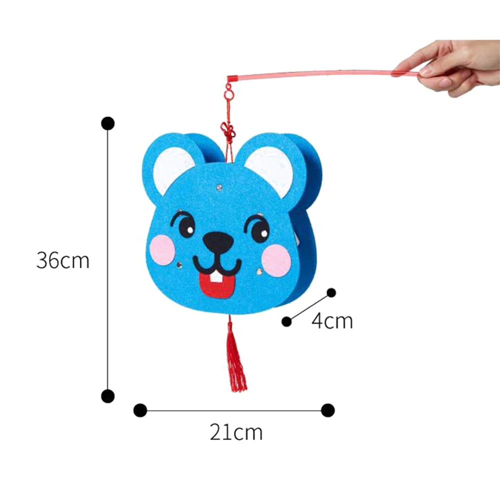 DIY CartoonPaper фонарь китайский год светодиодный украшения для фонарей войлочные украшения для детей Рождественский Декор Висячие двери детский подарок
