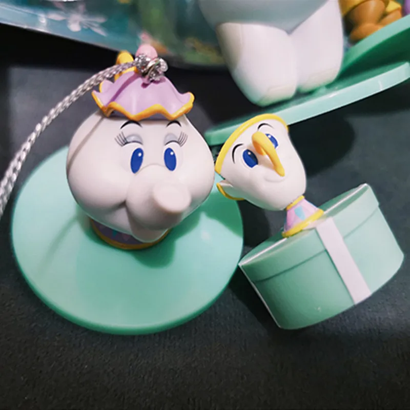 

1PCS 2020 box Disney Christmas pendant beauty and beast teapot wife teapot son collection ornaments