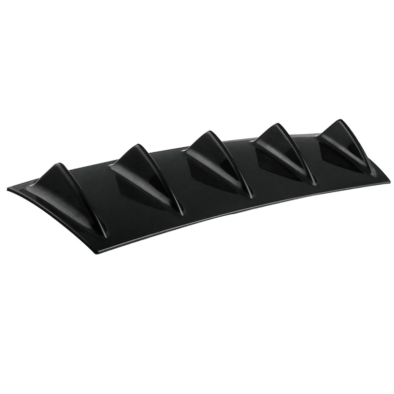 

M SPEC Universal Rear Bumper Spoiler Air Deflector Carbon Fiber/Glossy Black Shark Fin Guide Plate Mini Lips Spoiler