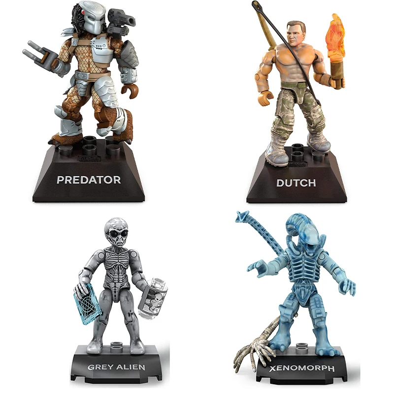 

Mega Construx Probuilder Predator Grey Alien Xenomorph Dutch Collector's Edition Action Figure Gifts for Children and Adults