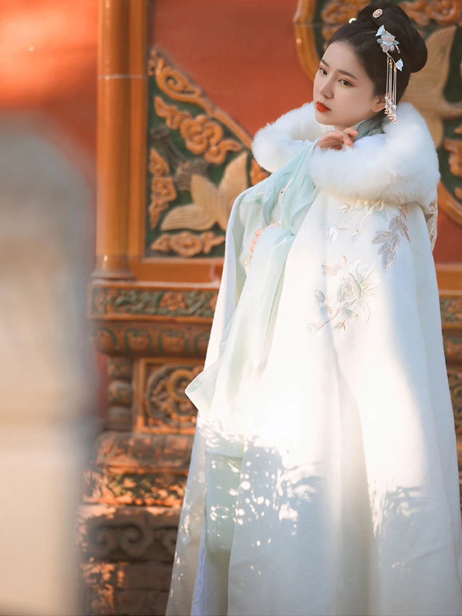 Женская Длинная накидка Толстая теплая куртка с бархатной подкладкой в