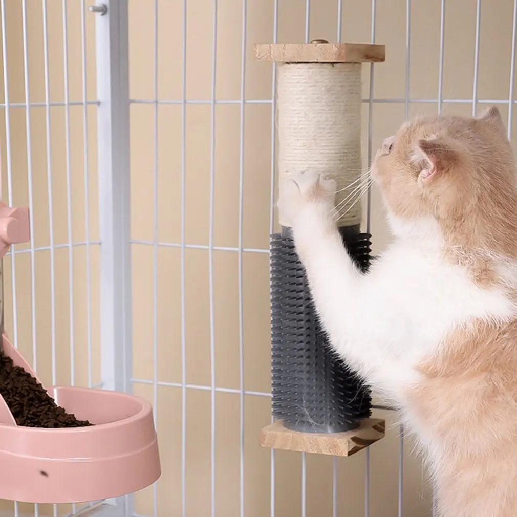 

Cat Scratcher Corner Pet Brush Comb Play Cat Toy Scratch Bristles Massager Claws Grinder Scratching Toys For Pets