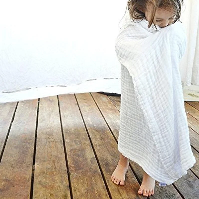 

6 Layers Muslin Baby Blanket Cotton Receiving Blanket for Baby Kids Swaddle Wrap Blanket Sleeping Warm Quilt Bed Cover