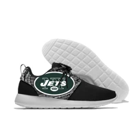 mens womens lace up shoes jets logo casual shoes mesh sneakers for new york football fans student running shoes