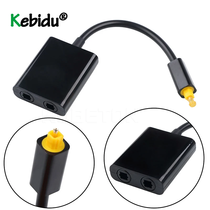 Портативный цифровой оптический аудио сплиттер SPDIF адаптер 2 полосный