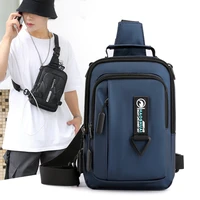 multifunction crossbody bag men usb charging chest pack travel chest pack unisex waterproof large capacity backpack male pocket